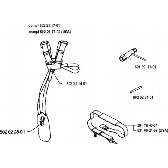 Harness for Husqvarna 23 LC Trimmer/ Edgers