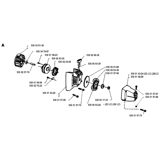 Ignition System & Clutch Assembly for Husqvarna 23R Brushcutters