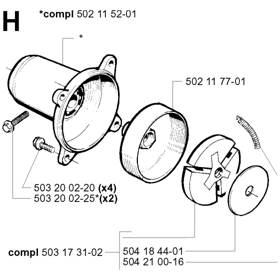 Clutch Assembly for Husqvarna 240 Brushcutters