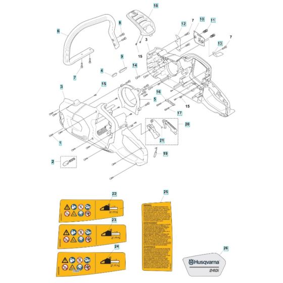 Husqvarna 240i Chainsaw Housing