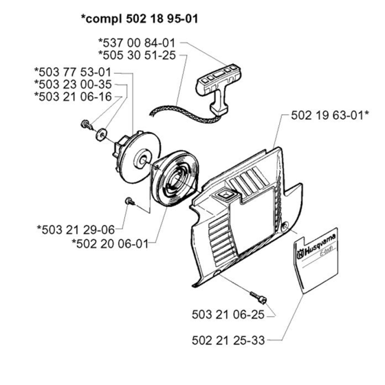 Starter for Husqvarna 240 L Trimmer/ Edgers