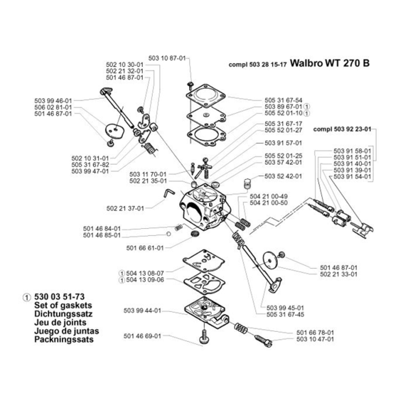 Carburetor Details for Husqvarna 240 L Trimmer/ Edgers