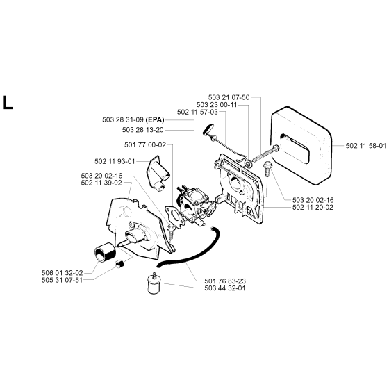 Carburetor & Air Filter Assembly for Husqvarna 240R Brushcutters