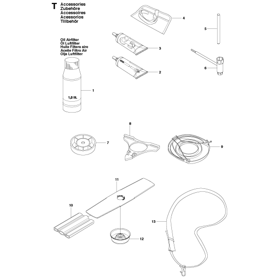 Accessories Assembly for Husqvarna 241R Brushcutters