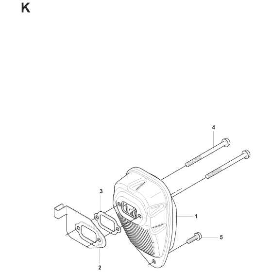 Muffler Assembly for Husqvarna 241RJ Brushcutters