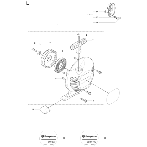 Starter Assembly for Husqvarna 241RJ Brushcutters