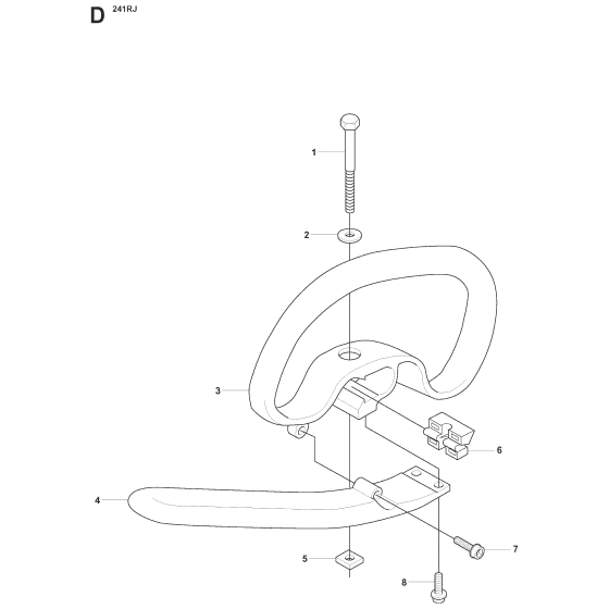 Handle Assembly for Husqvarna 241RJ Brushcutters