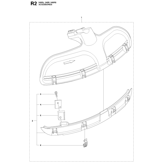 Accessories No.2 Assembly for Husqvarna 243R Brushcutters