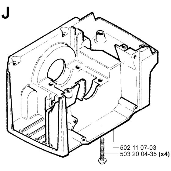 Crankcase Assembly for Husqvarna 245 Brushcutters