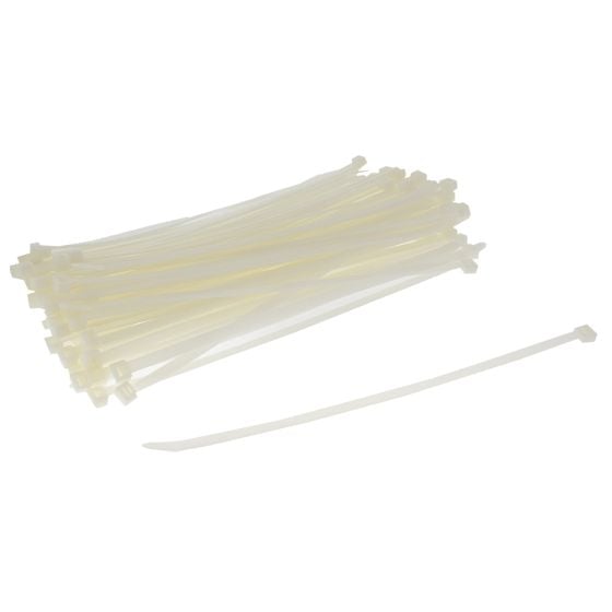 White Cable Ties 7.6mm x 300mm, 100 Pack