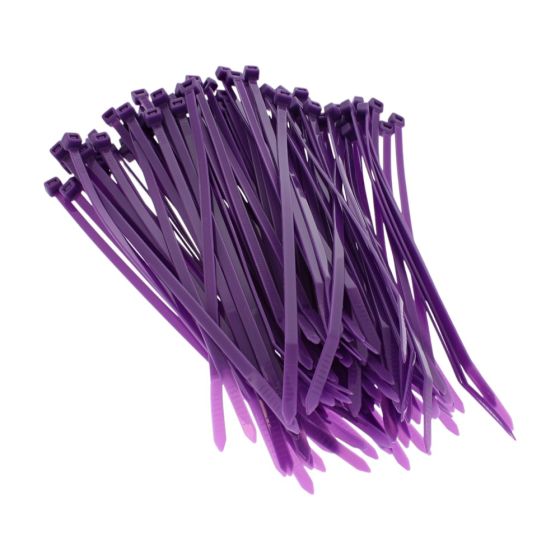 Purple Nylon Cable Ties Size: 4.8x200mm - Pack of 100