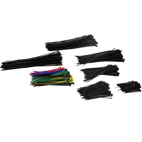 Cable Ties Mixed Bulk Pack 700 Pieces - Red, Blue, Yellow, Green, Brown, Black