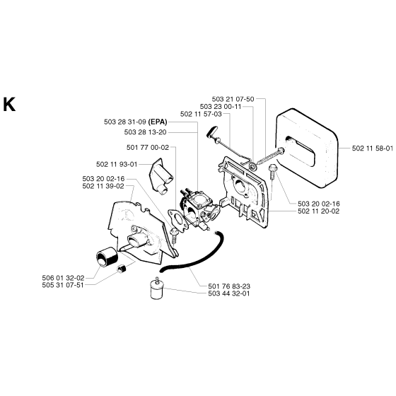 Carburetor & Air Filter Assembly for Husqvarna 245R Brushcutters