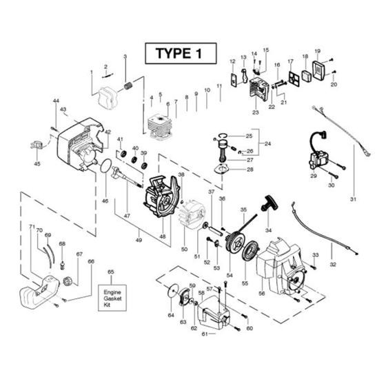 Engine for Husqvarna 24 C Trimmer/ Edgers