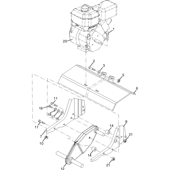 Transmission Assembly for Husqvarna 25009 Cultivator/Tiller