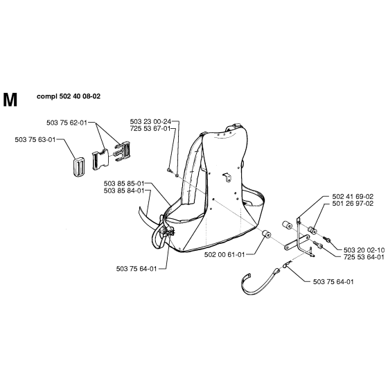 Harness Assembly for Husqvarna 250ps Chainsaws