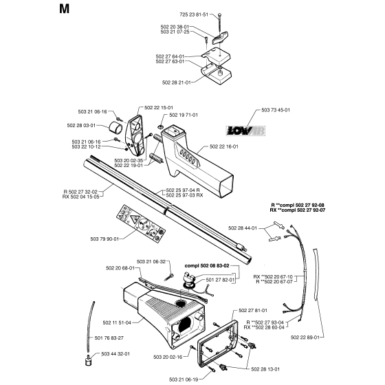 Shaft Assembly for Husqvarna 250RX Brushcutters