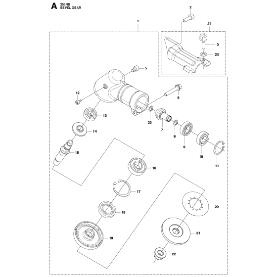 Gear Assembly for Husqvarna 253RB Brushcutters