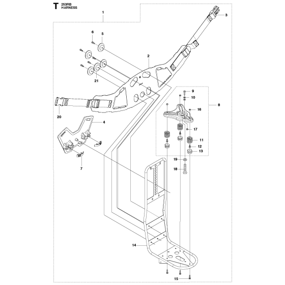 Harness Assembly for Husqvarna 253RB Brushcutters