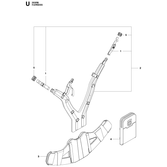 Harness No.2 Assembly for Husqvarna 253RB Brushcutters