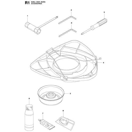 Accessories Assembly for Husqvarna 253RJ Brushcutters