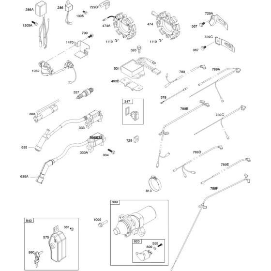 Alternator Assembly for Briggs and Stratton Model No.25T232-0037-F1 Horizontal Shaft Engine