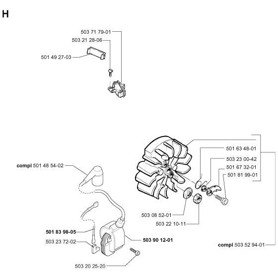 Electrical Assembly for Husqvarna 261 Chainsaws