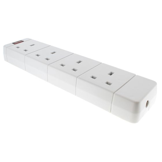 Rubber Trailing Sockets, 13 Amp, White, Sold Individually