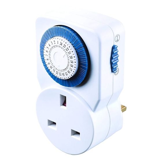 Plug-In Timer Switch, 13 Amp - 24 Hour Mechanical Segment Timer