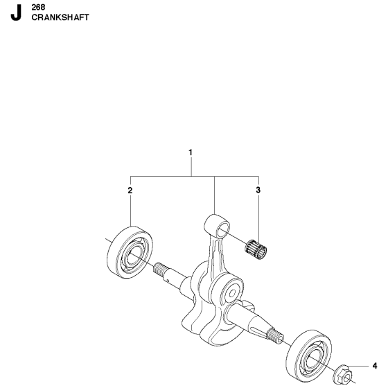 Crankshaft Assembly for Husqvarna 268 Chainsaws