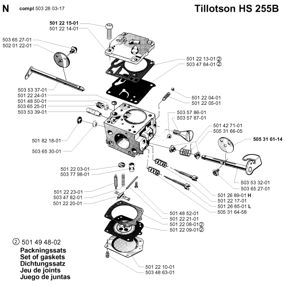 Carburetor Details Assembly For Husqvarna 268K Disc Cutters