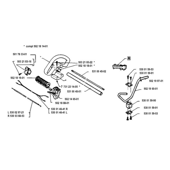 Handle & Controls for Husqvarna 26 L Trimmer/ Edgers