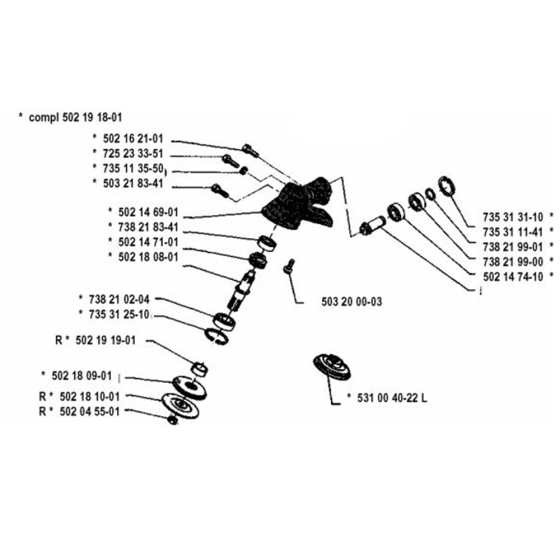 Bevel Gear for Husqvarna 26 L Trimmer/ Edgers