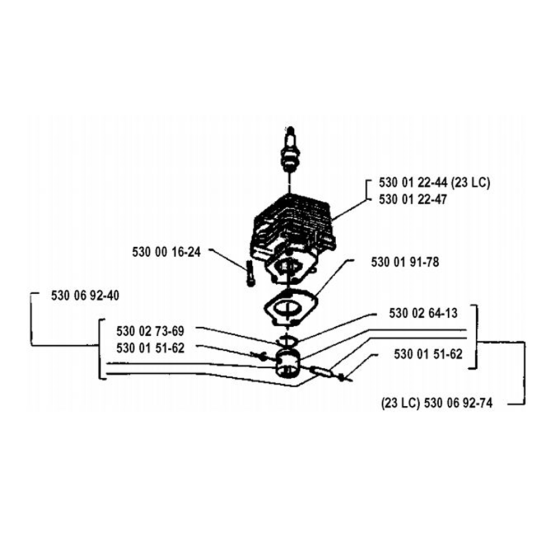 Cylinder Piston for Husqvarna 26 L Trimmer/ Edgers