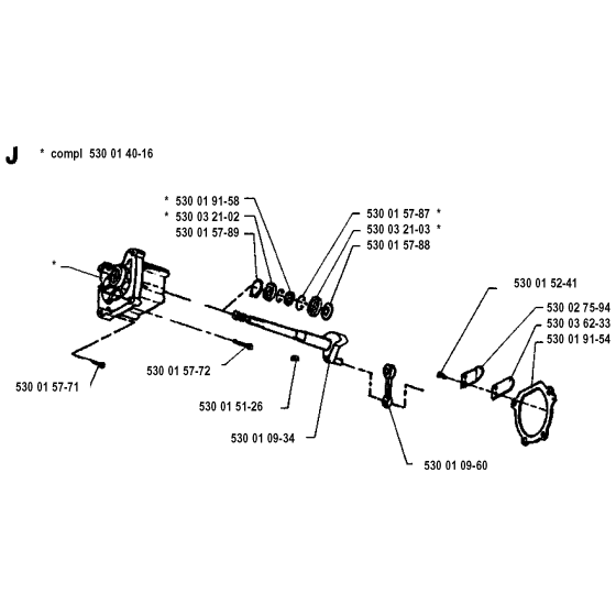 Crankshaft Assembly for Husqvarna 26R Brushcutters