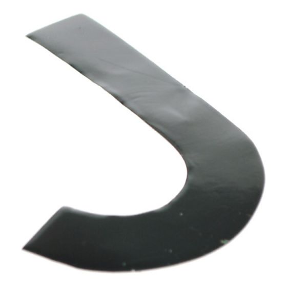 Self Adhesive 80mm Black Digit - Letter J