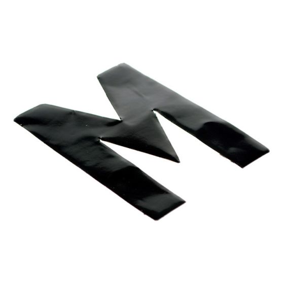 Self Adhesive 80mm Black Digit - Letter M