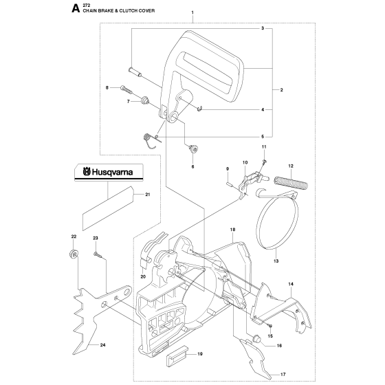 Chain Brake & Clutch Cover Assembly for Husqvarna 272xp Chainsaw