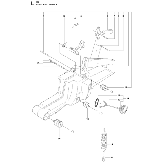 Handle & Controls Assembly for Husqvarna 272xp Chainsaw