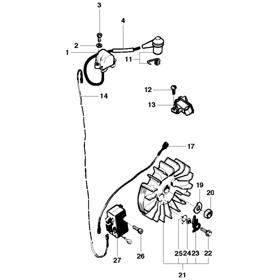 Ignition System Assembly for Husqvarna 288xp Chainsaws