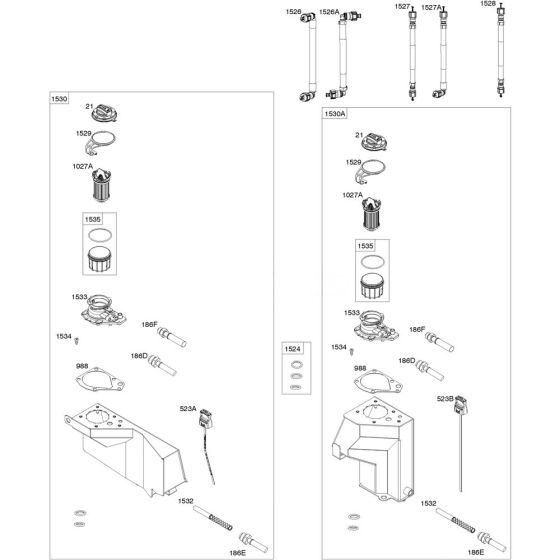 Fuel Supply Assembly for Briggs and Stratton Model No. 49E877-0006-G1 Vertical Shaft Engine