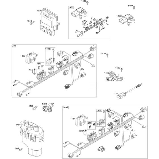 Wire Harness, Wire Assembly for Briggs and Stratton Model No. 49E877-0005-G1 Vertical Shaft Engine