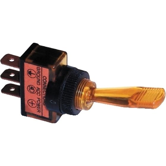 Illuminated Toggle Switches, 20 Amp to 12v, Sold Individually