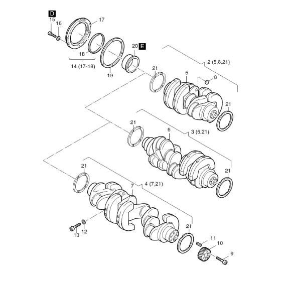 Crankshaft Assembly for Hatz 2m41