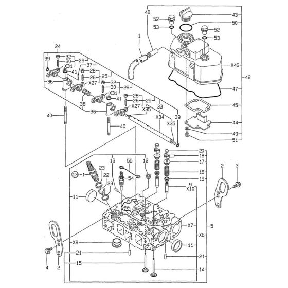 Cylinder Head, Bonnet Assembly