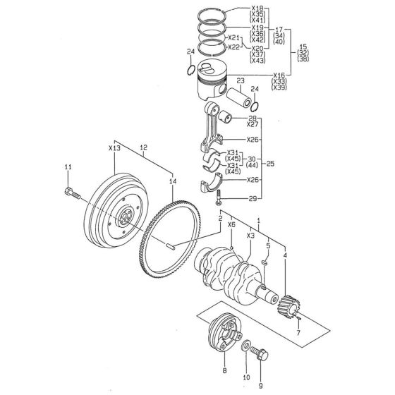 Crankshaft, Piston Assembly