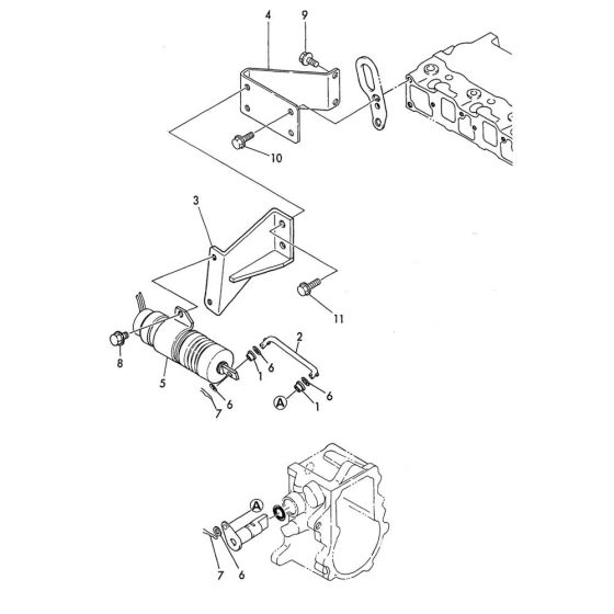 Engine Stop Assembly for Yanmar