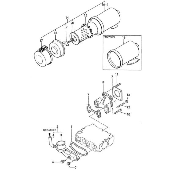 Suction, Exhaust Manifold