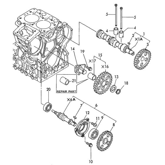 Camshaft, Driving Gear Assembly