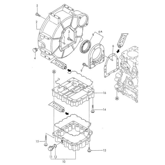 Flywheel Housing & Oil Sump